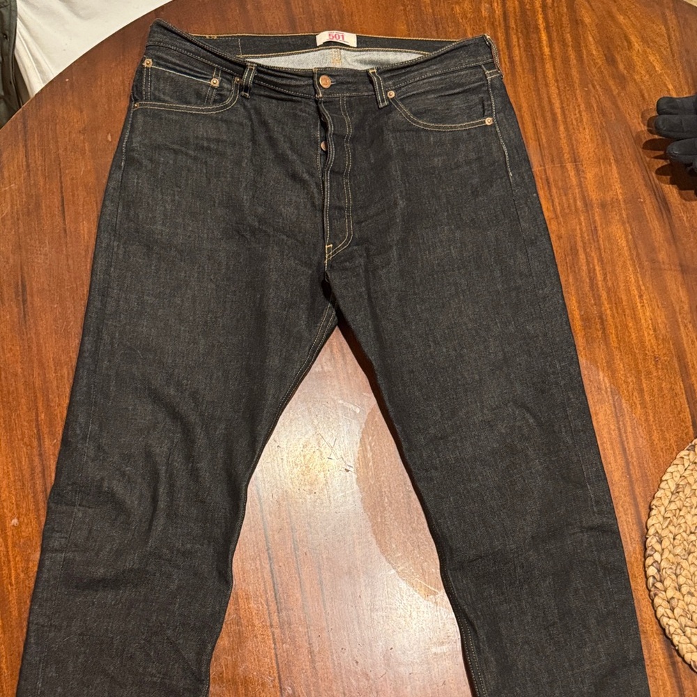 Classic Levi’s 501 Black Denim Jeans image 4
